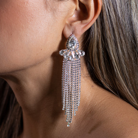 ARETES LOURDES PLATEADOS