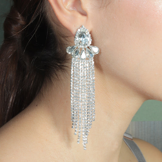 ARETES LOURDES PLATEADOS