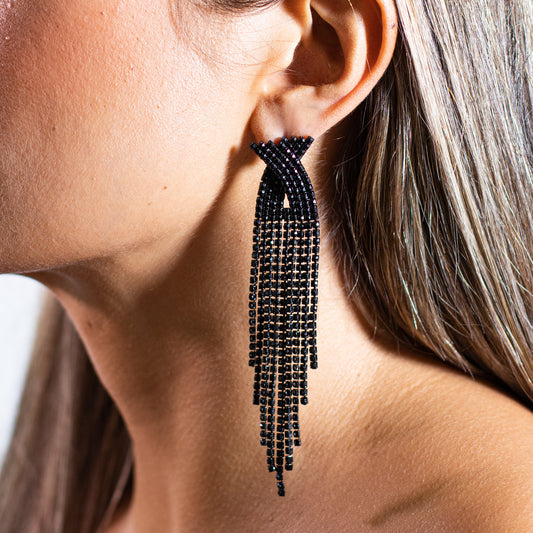 ARETES ÉCLAIR NEGROS