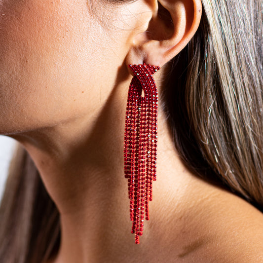 ARETES ÉCLAIR ROJO