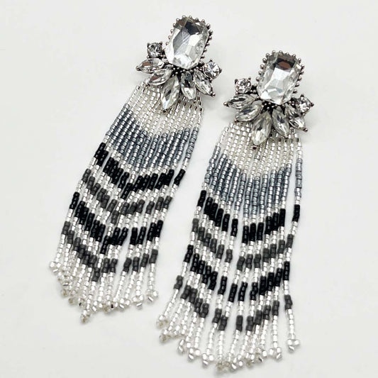 ARETES ODETTE NEGRO CRISTAL