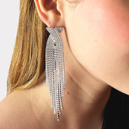 ARETES ÉCLAIR PLATEADOS