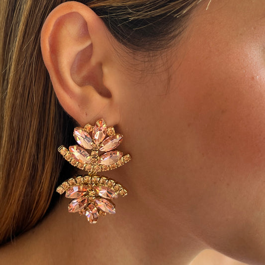 ARETES JUNO ORO ROSA