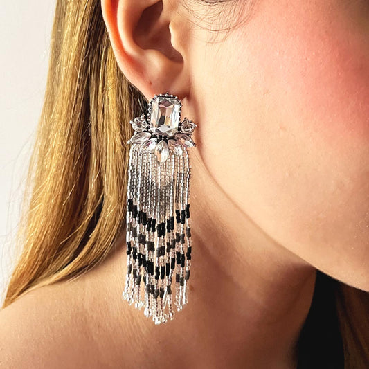 ARETES ODETTE NEGRO CRISTAL