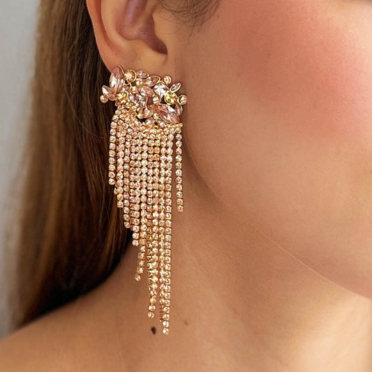 ARETES NIZA GOLD PINK